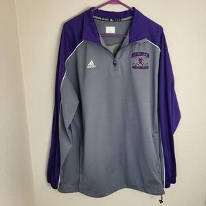 Adidas Jacket/Jersey Saints Hockey Purple Gray Men's Size Large Pullover EUC